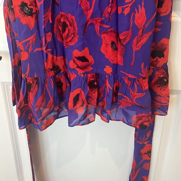 Alice + Olivia Women's Ellamae Floral Ruffle in Poppy Garden Print - Picture 9 of 11